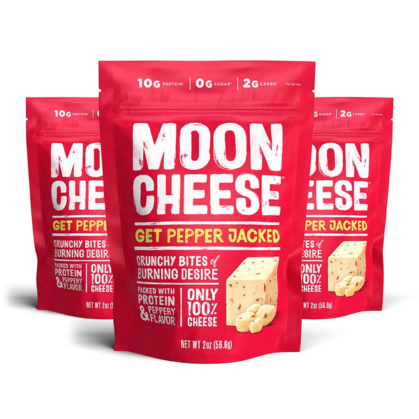 Moon Cheese Bites, Get Pepper Jacked, 2-Ounce 3-Pack, 100% Real Cheese Snack