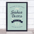 The Card Zoo New Baby Birth Details Christening Nursery Typographic Keepsake Gift Print