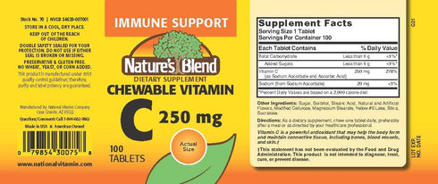 NAT B VIT C CW 250MG 100