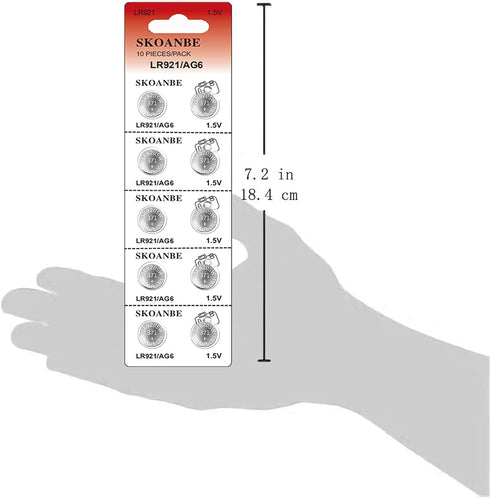 SKOANBE 20Packs SR920SW 371 370 LR921 AG6 1.5V Button Coin Cell Watch Battery