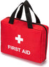 Red First Aid Bag Empty Travel Rescue Pouch for Medicine Storage, Emergency Bag for Car Home Office Kitchen Sport