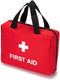 Jipemtra Red First Aid Bag Empty Travel Rescue Pouch First Responder Storage Medicine