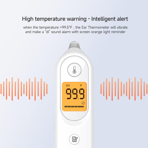yuwell Digital Ear Thermometer - Fast, Gentle, and Accurate for Adults, Babies, Toddlers, and Kids