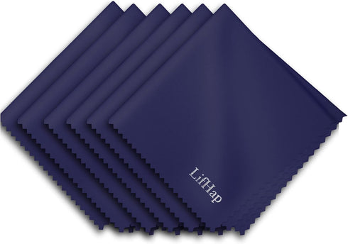 Extra Large Microfiber Cleaning Cloths (12"x 12") for Glasses, Phone, Computer Screen, 6 Pcs Eyeglass Cleaner Wipes