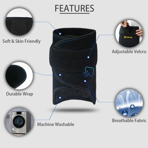 Foot Ankle Ice Gel Pack for Hot Cold Therapy - Reusable Pad and Adjustable Heel Ice Wrap for Plantar Fasciitis, Muscle