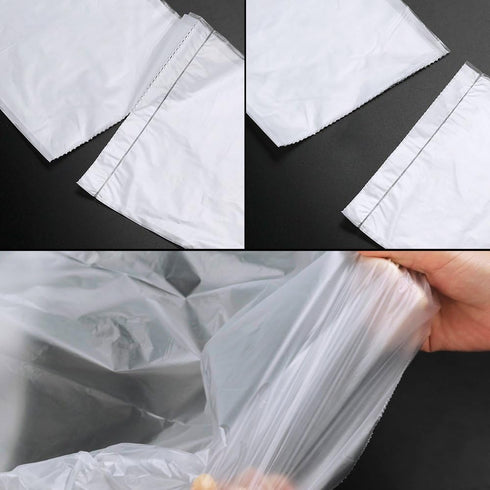 Idomy 180 Count 2.5 Idotry Gallon Clear Trash Bags, Small Bathroom Trash Can Bags