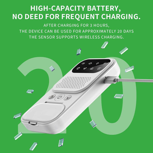 XINGZUAN Wireless Bedwetting Alarm for Boys and Girls USB-C Rechargeable, Loud Alarm & Strong Vibration, High