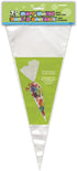 Clear Cellophane Cone Bags, Large & Transparent, Pack of 25 for Treats, Gifts & Parties
