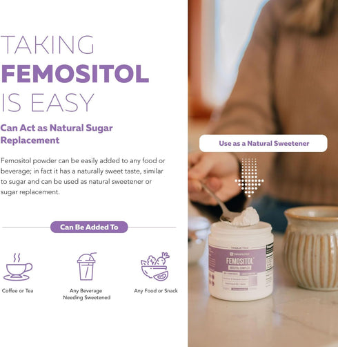 FemoSitol Inositol Powder | Myo-Inositol & D-Chiro Inositol Complex - Clinically Proven 40:1 Ratio (Vitamin B8) |