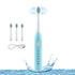 RED-NI Sonic Electric Toothbrush, USB Fast Charging Waterproof Toothbrush, 4 Free Replacement Heads, Model ET201, Blue