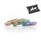 Soft Mulberry Silk Non Slip Colorful Scrunchies 4 Pack | Thin Elastic Ponytail Hair Ties for Girls | No Crease or Damage