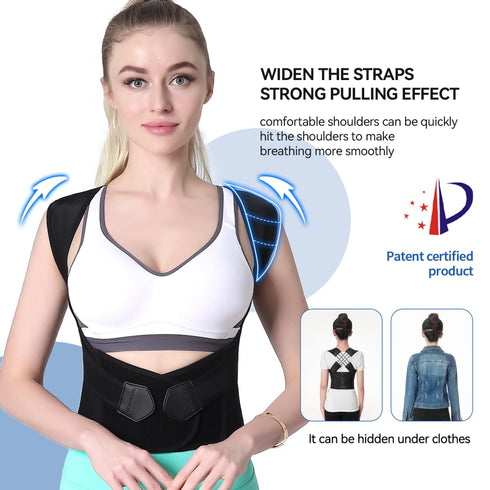 VOKOKOYA Posture Corrector for Women and Men,Adjustable Shoulder Straightener,Back Support Brace,Upper Spine scoliosis