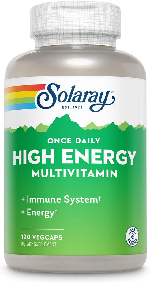 SOLARAY Once Daily High Energy Multivitamin for Women and Men - Energy Supplements, Immune Support w/Vitamin C, A, D,