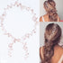 Yean Long Wedding Hair Vine Bridal Headband Accessories for Bride and Bridesmaid, 100cm / 39.3inches, Rose Gold
