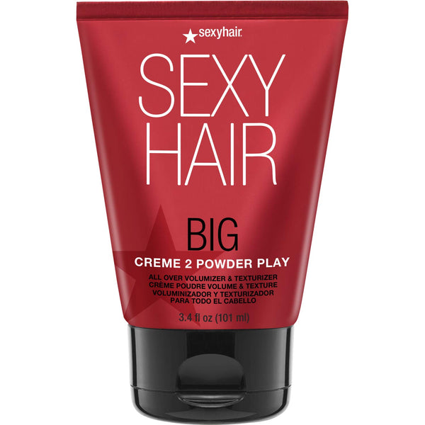 SexyHair Big Creme 2 Powder Play Volumizer and Texturizer, 3.4 Oz, Up to 100% More Volume