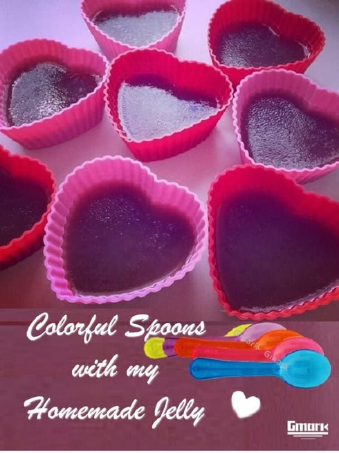 Gmark 100pc 3" Assorted Multi-Color Taster Plastic Mini Spoons, Ice Cream Dessert, 1 Box Set GM1002G