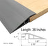 Vinyl Door Threshold Ramp, 36 Inch Door Transition Strip, Wheelchair Ramp Edge-Reducer for Home/Door/Floor (Grey)