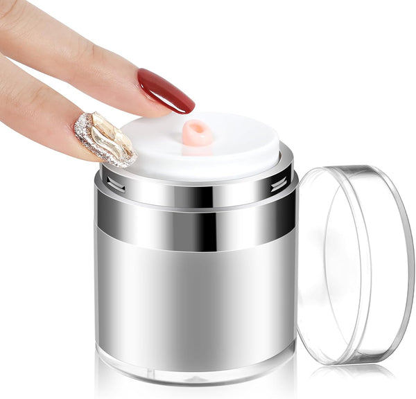 Airless Pump Jar 1.7oz, 50ml Airless Pump Bottles for Thick Moisturizer, Skincare Cream (1.7fl.oz-1Pack)