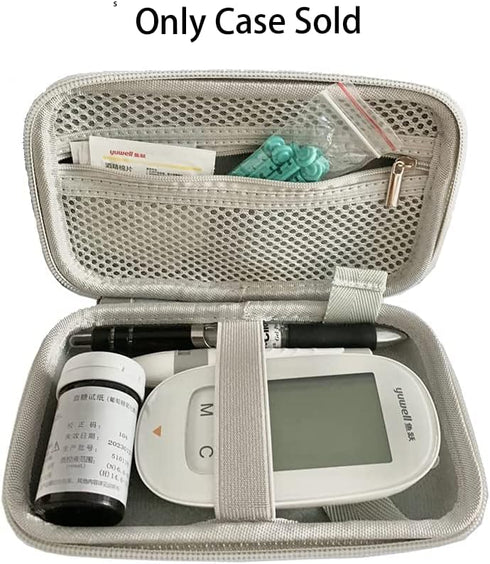 Hard Shell Diabetic Supplies Organizer Bag for Diabetes Testing Kit, Blood Glucose Monitor, Lancets, Alcohol Wipe