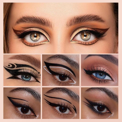 AKARY Dip Eyeliner Waterproof 24H Longlasting, Black Liquid Eyeliner Quick Drying, Colored Eye Liner Pencil for Women