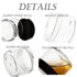 ZEJIA 10 Gram Sample Containers, 20 Count Cosmetic Jars with Lids, Refillable Small Plastic Containers (Black)