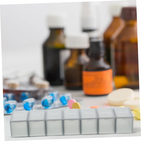 Portable Weekly Pill Organizer for Travel Medicine Kit