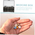 Hemobllo Weekly Portable Pill Organizer Medicine Case with Wear-Resistant Black Shell, Compact Detachable Medicine
