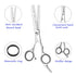 Professional Thinning Shears - 6.5-Inch Hair Cutting Scissors with Stainless Steel Blades for Home Salon