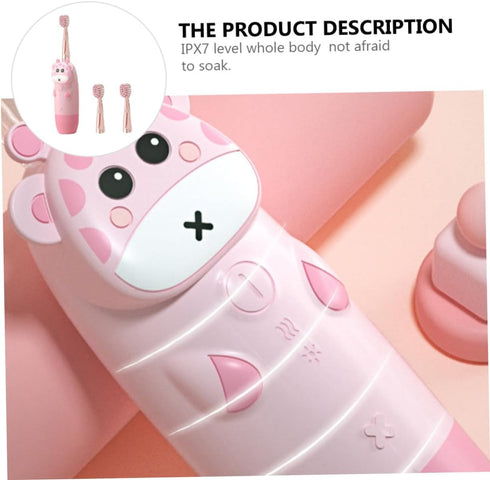Set Set Beaupretty Boy Girl's Electric Toothbrush Colorful Intelligent Sonic Toothbrush for Boy Girl Ergonomic Design