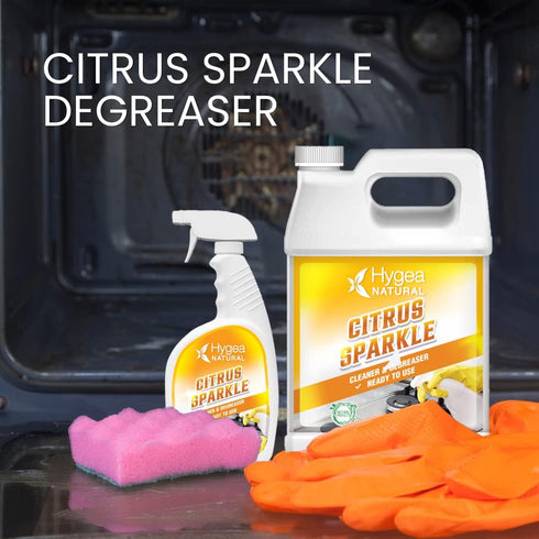 Citrus Sparkle Non-toxic Citrus Orange Degreaser, Heavy Duty All-Purpose Cleaner with Natural D-limonene, Gallon