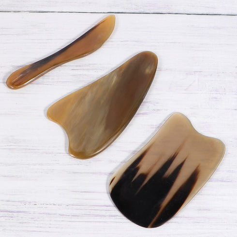 SALFEE 3pc Guasha Boards Gua Sha Tools Face Scraping Board Traditional Gua Sha Tools