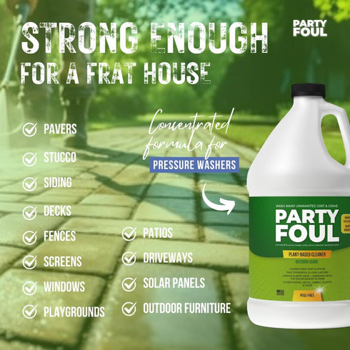 Party Foul Plant-Based Cleaner Spray, Eco-Friendly Vegan Formula for Tiles, Counters, Glass, Wood & More, 32 oz
