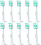 Replacement Toothbrush Heads for Philips Sonicare - Medium Softness Bristles, 10 Brush Heads Refill, White