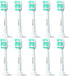 Replacement Toothbrush Heads for Philips Sonicare - Medium Softness Bristles, 10 Brush Heads Refill, White