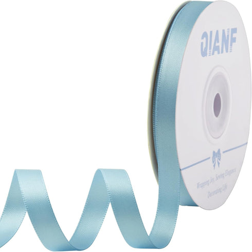 3/8 Inch Double Face Satin Ribbon Sky Blue for Gift Wrapping, Hair Bows, Chair Sash, 25 Yards