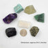 SeeuFun 7Pcs Set Energy Crystals for Money and Success Manifestation Raw Crystals of Selenite,Green