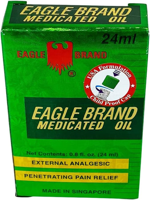 Eagle Brand Natural Medicated Oil, 3 Individual Bottles (0.8oz each)