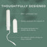 Veeda 100% Natural Cotton Tampons - Regular Absorbency, Unscented, 48 Count with Compact BPA-Free Applicator