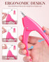 MORGLES Clear Acrylic Nail Tips - 500 Pcs French Nail Tips Square Half Cover with Glue, Clipper, and Files
