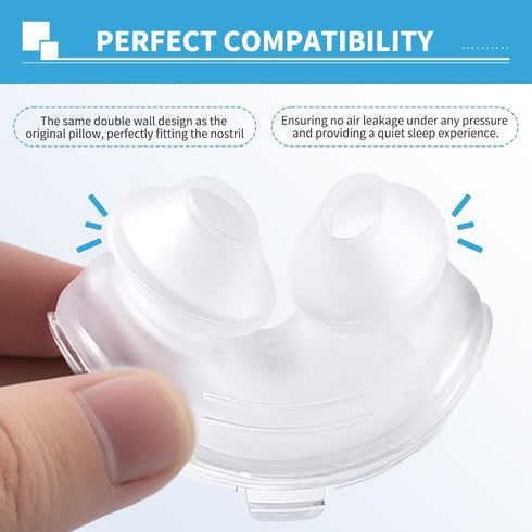 P10, 3 Packs Replacement Nasal Pillows for ResMed Airfit Ultra-Soft Silicone, Gentle Fit, Comfortable Seal, Replacement