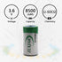 YUTSUJO (2-Pack) 3.6V 8500mAh XL-145F ER26500 C Size Lithium Thionyl Chloride Battery Replacement for with Button Top