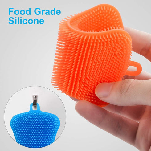 3PCS OstWony Silicone Dish Sponges, Super Food-Grade Multi-Purpose Kitchen Gadgets
