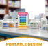TOYZFRIENDY 7-Day 6 92mm 65mm 20mm Weekly Travel Pill Organizer Box Portable Plastic Medicine Holder with Compartments