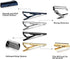 Minimalist Metal Tie Clips for Men, Simple Tie Clip Bar Pinch Clasp for Business Wedding Party Formal Occasions, Gold
