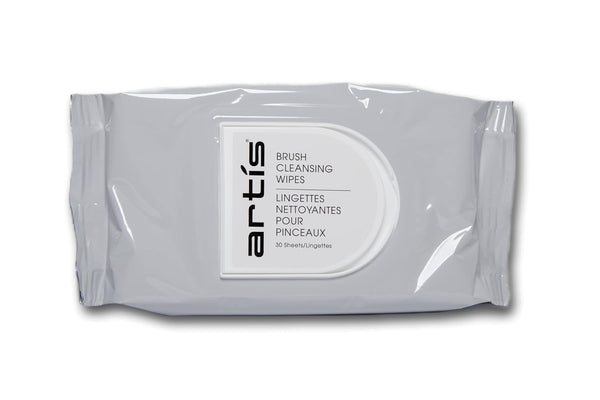 Artis Brush Cleansing Wipes, 30 Count, White Makeup Cleaning Cloths