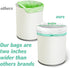 4 Gallon Drawstring Trash Bags, 60 Count, 0.5 Mil Strong Small Garbage Bags for Office Bathroom Kitchen