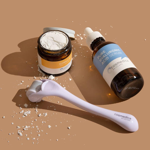 Cosmedica Skincare 100% L-Ascorbic Acid Powder, Vitamin C for Face, 0.7 oz for Serums, Moisturizer, and Toner