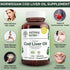 Natural Nutra Norwegian Cod Liver Oil Supplement, 100 Softgels, Supports Skin, Body Density, Eye Health &