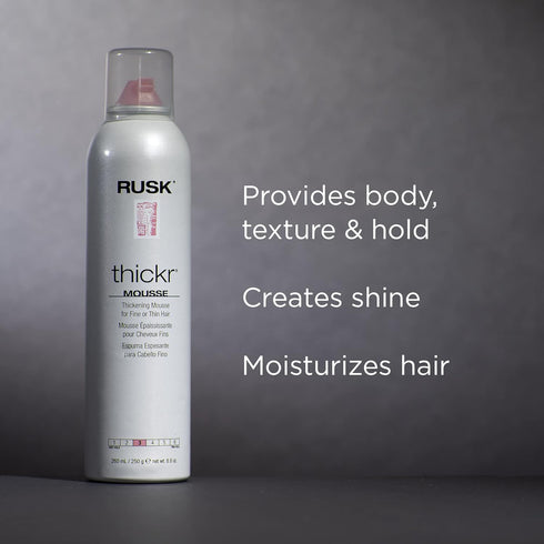 RUSK Designer Collection Thicker Thickening Mousse, 8.8 Oz, for Fine or Thin Hair