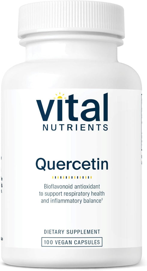 Vital Nutrients Quercetin Supplement | Vegan with Bioflavonoids for Sinus, Respiratory, Heart & Immune Support | 500mg,